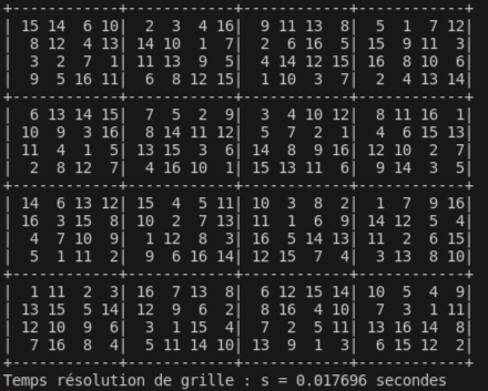 Capture après amélioration du projet Sudoku